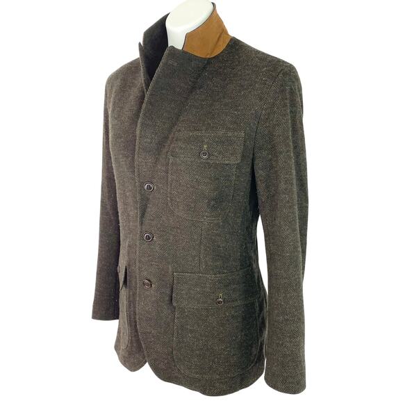 Ralph Lauren Soft Lightweight Herringbone Field Jacket Blazer Sz 4 XS - Picture 10 of 14